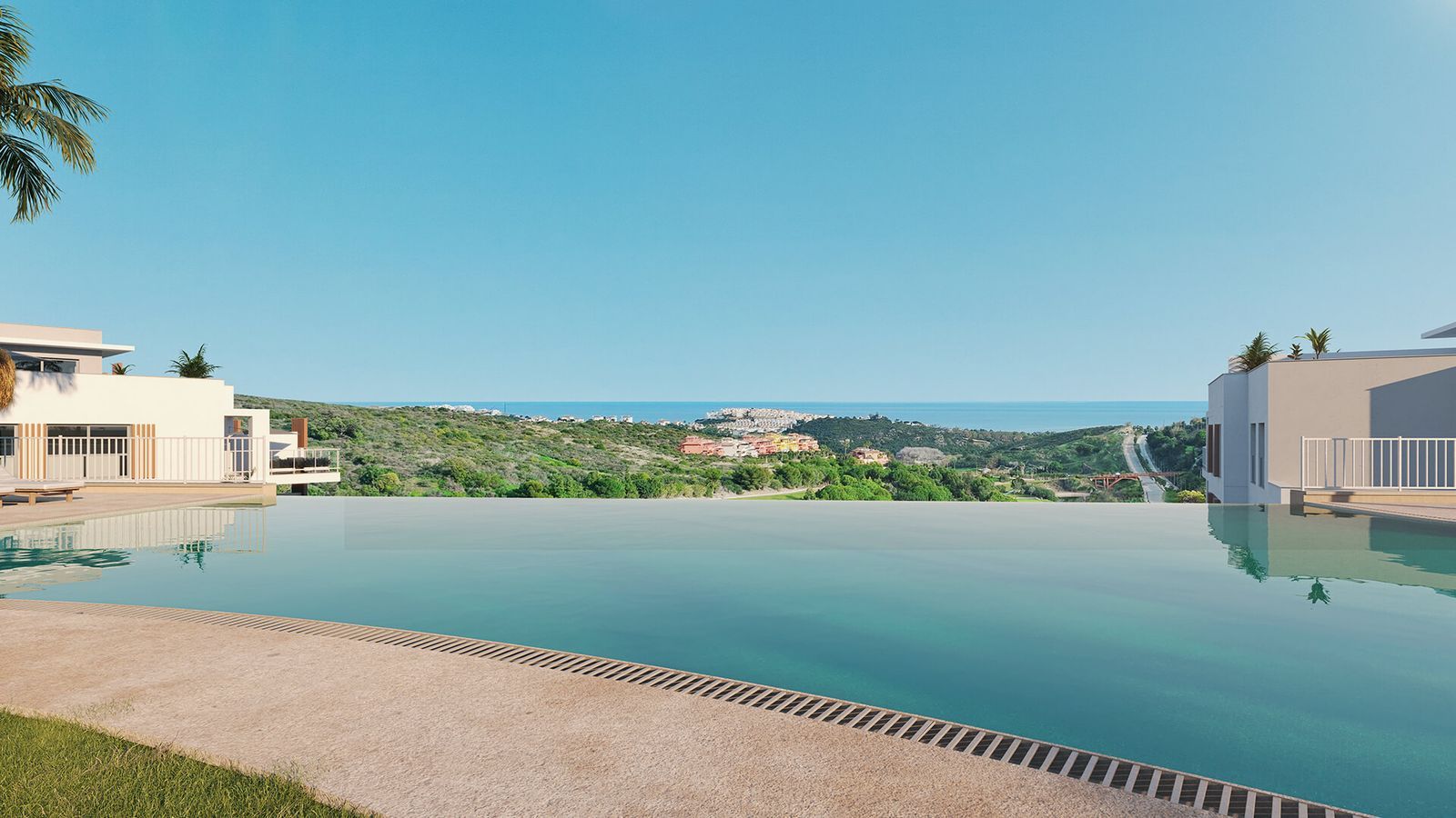 Infinity Pool mit Meerblick in einer Luxusvilla.
